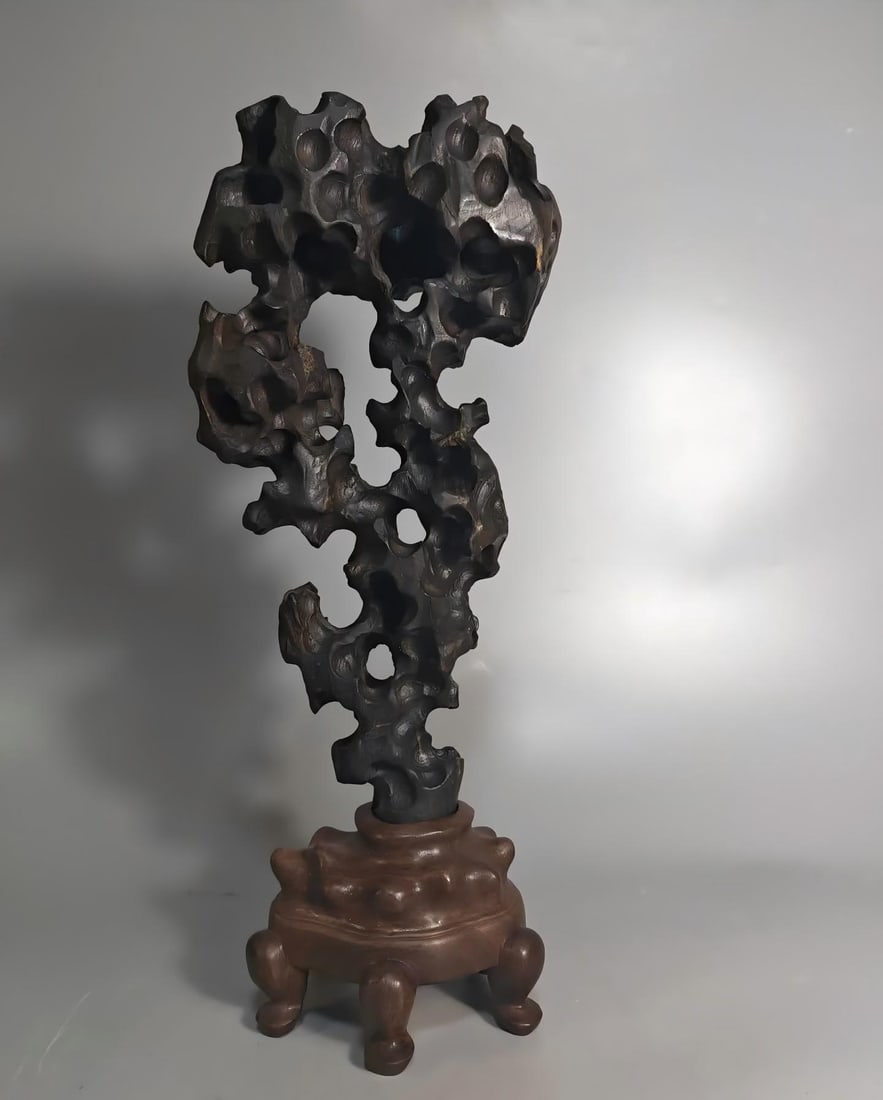 A Qing Dynasty Taihu Lake stone study ornament (1 of 10)