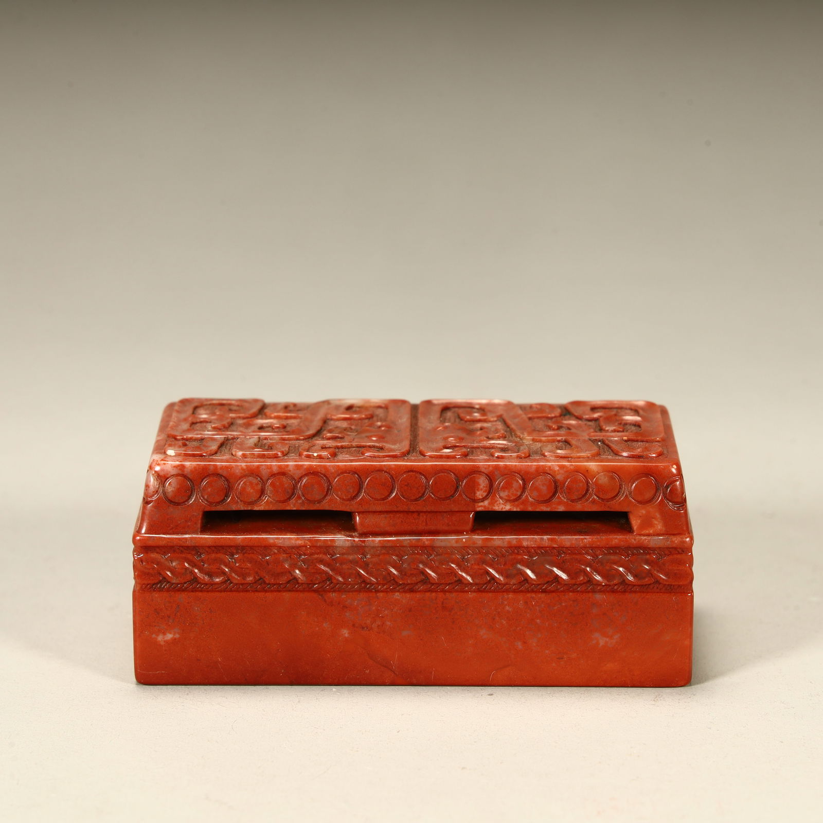 A Qing Dynasty fine Shoushan stone wordless seal (1 of 8)