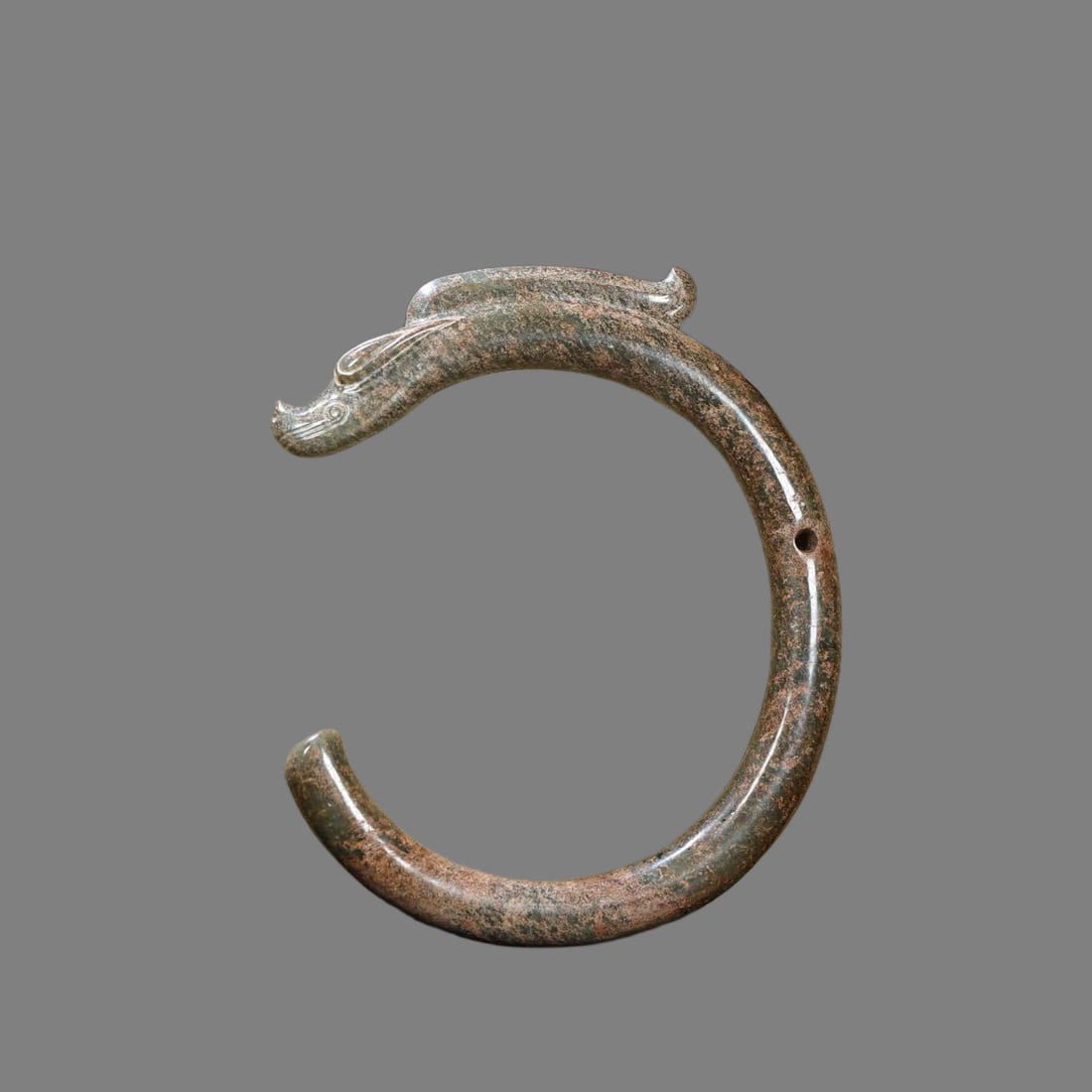 A piece of Han Dynasty jade C dragon (1 of 9)