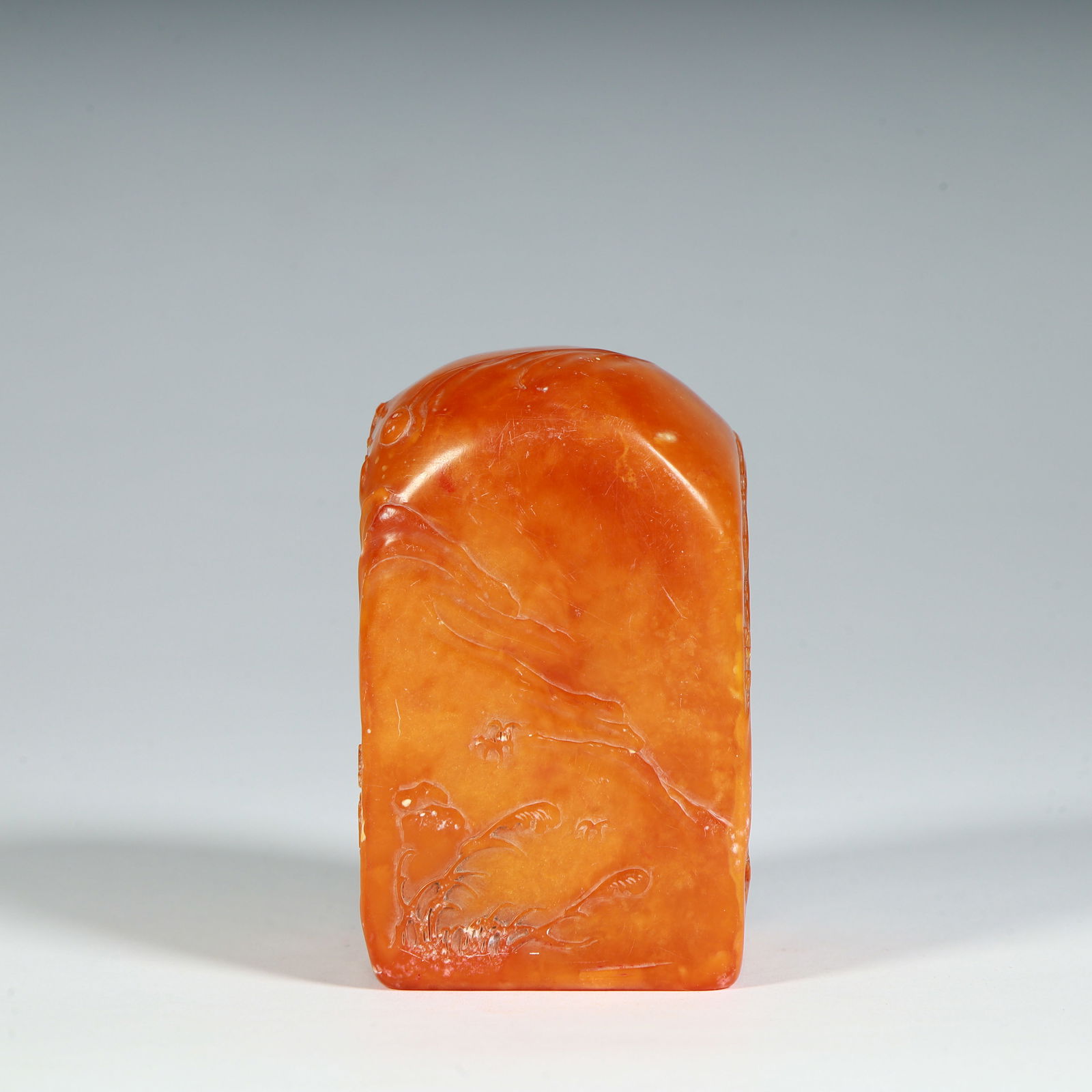 A Qing Dynasty Shoushan Tian Huangshi Thin Carved Chapter (1 of 8)