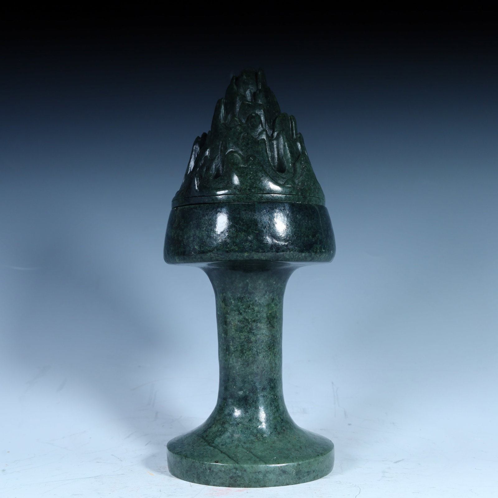 A Qing Dynasty jasper Boshan furnace (1 of 10)