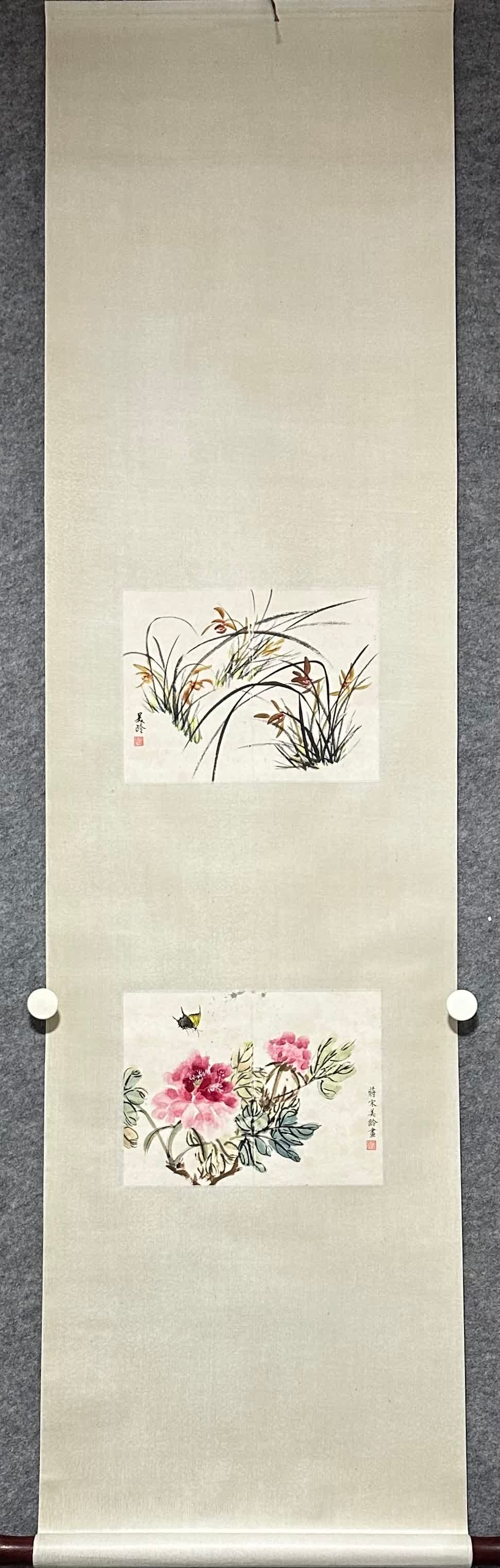A double dig of Soong Meiling: Song Meiling's double digging SIZE: Core 23x31cm x2 (The Dimensions Of All Batches Are Manually Measured.If You Need More Detailed Information, Please Contact Our Customer Service Before Bidding.)