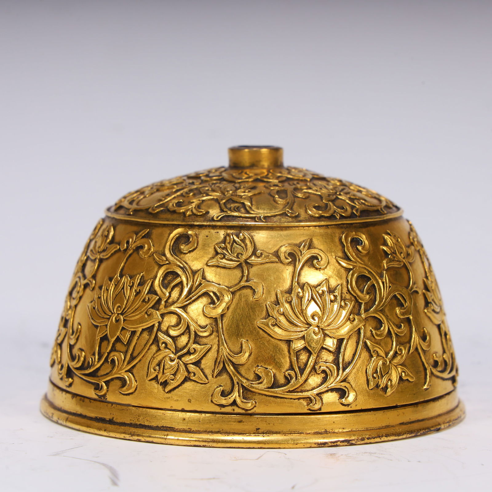 A Ming Dynasty gilded incense insert (1 of 6)