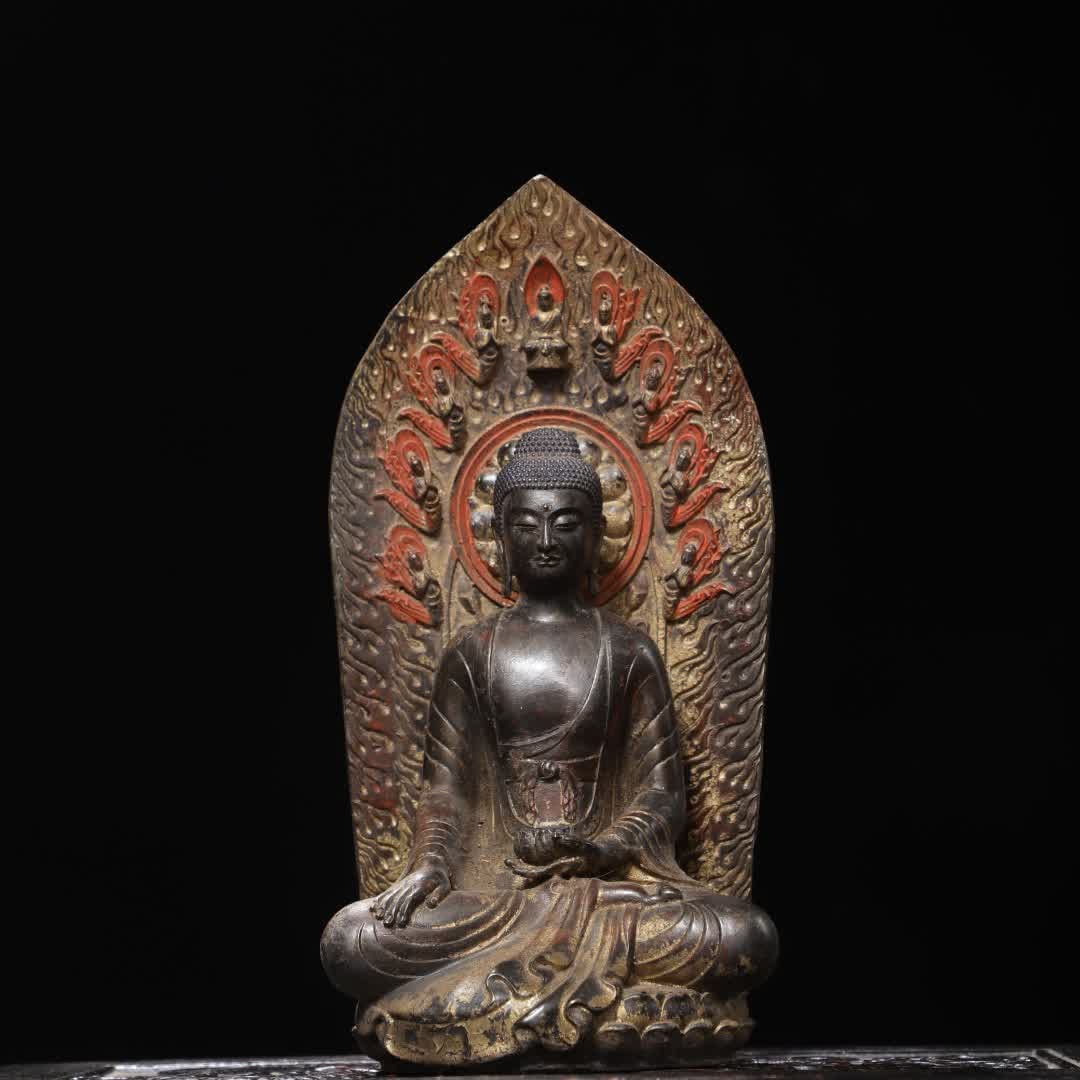 A bronze statue of Amitabha Buddha (1 of 9)