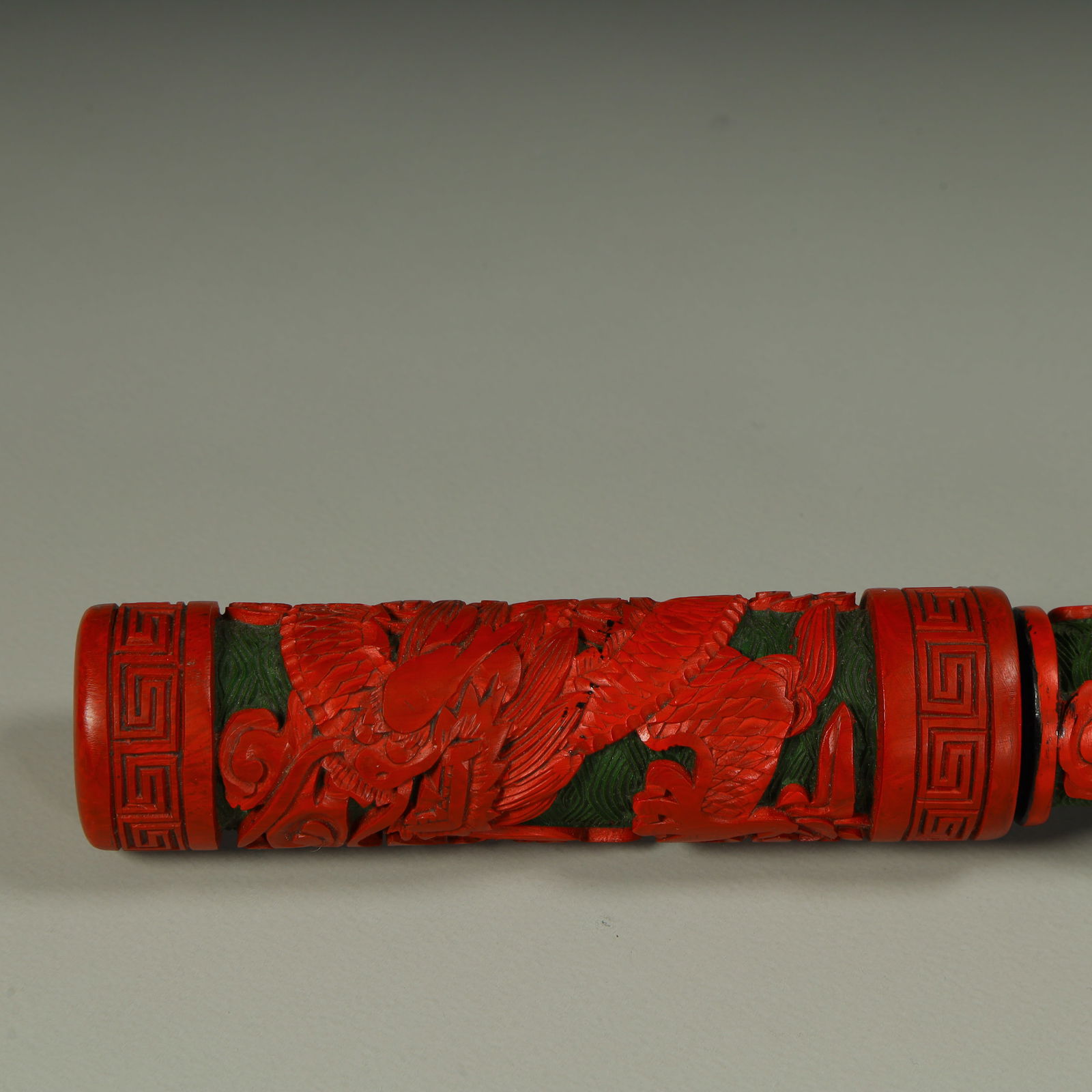 A red and green cloud dragon pattern brush - 4