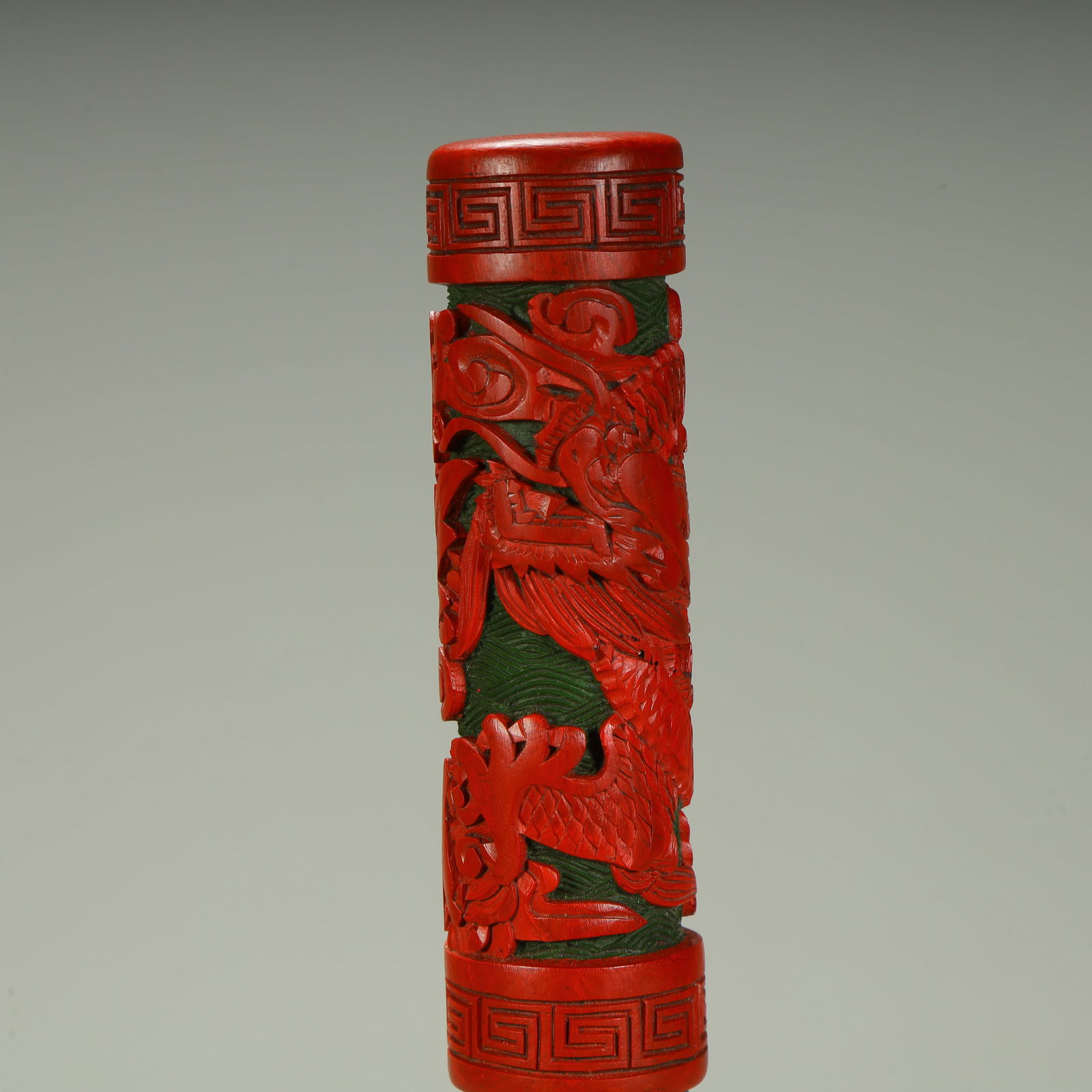 A red and green cloud dragon pattern brush - 7