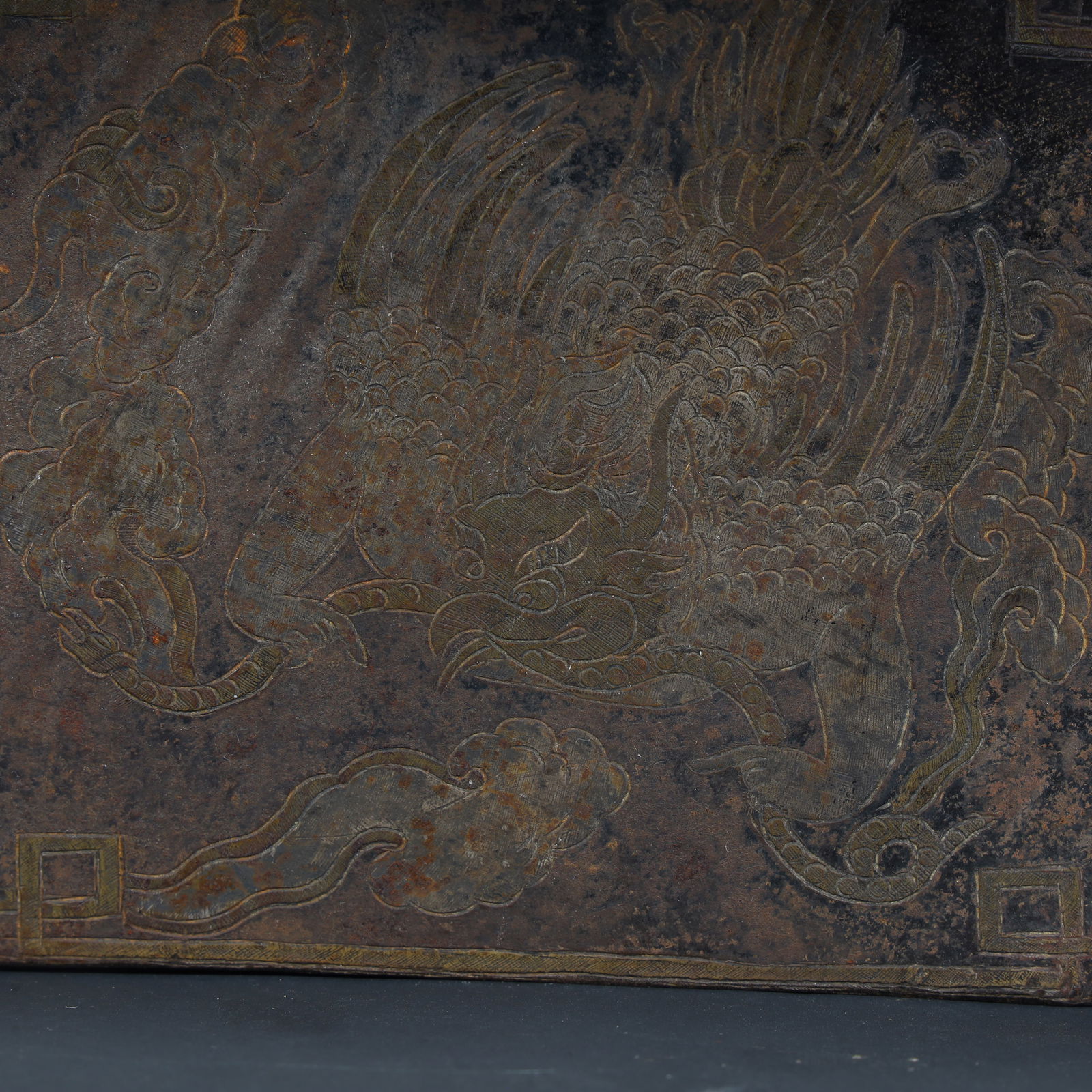 A Qing Dynasty peacock-patterned silver square box - 13