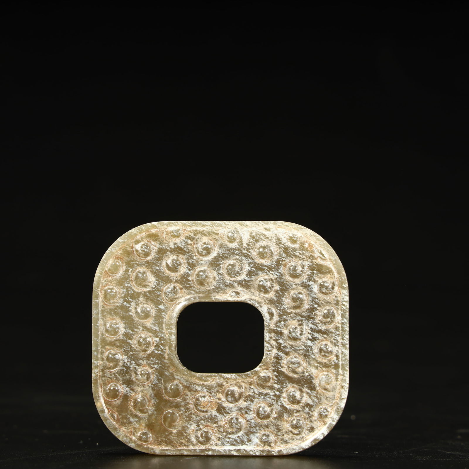 A grain pattern jade square - 4