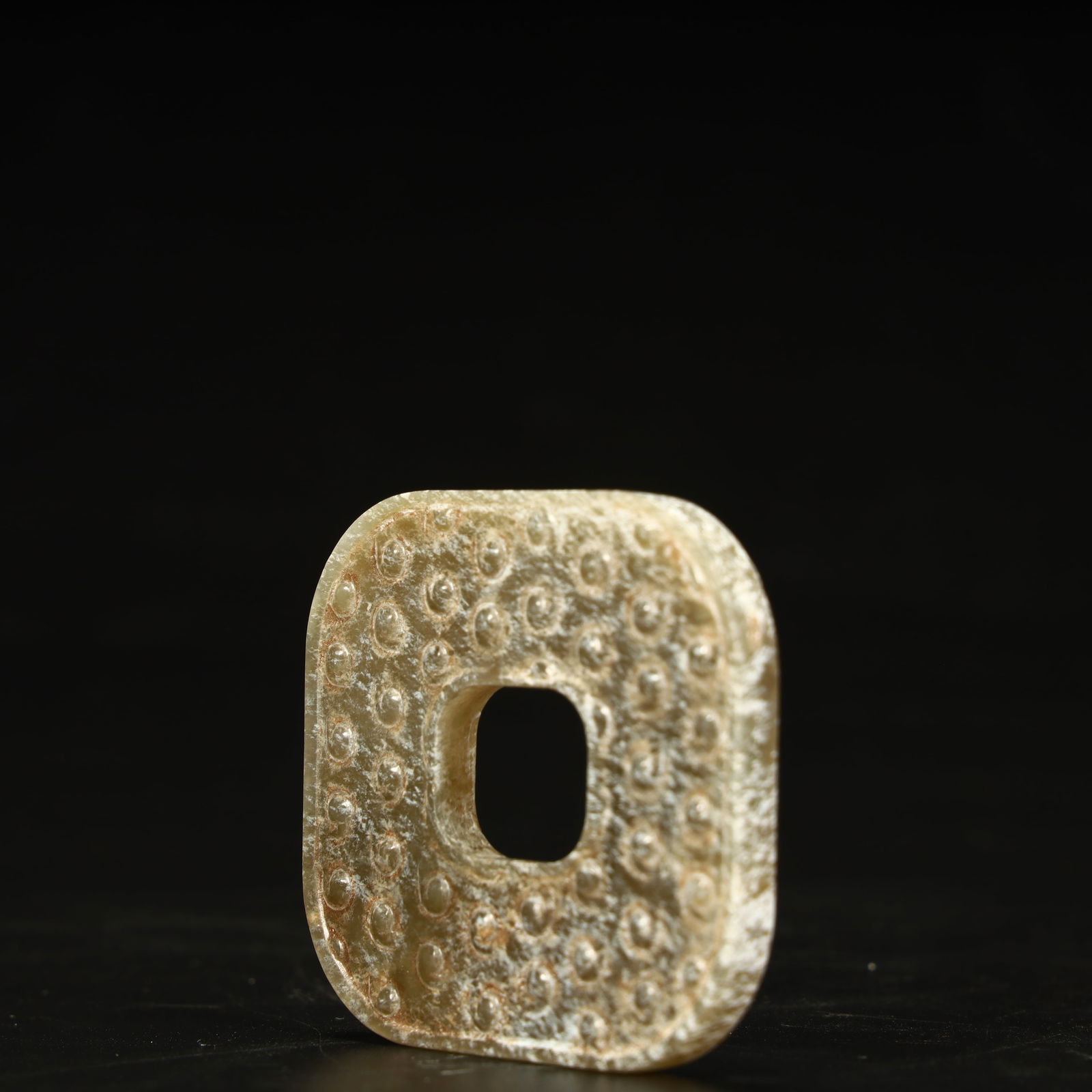 A grain pattern jade square - 6