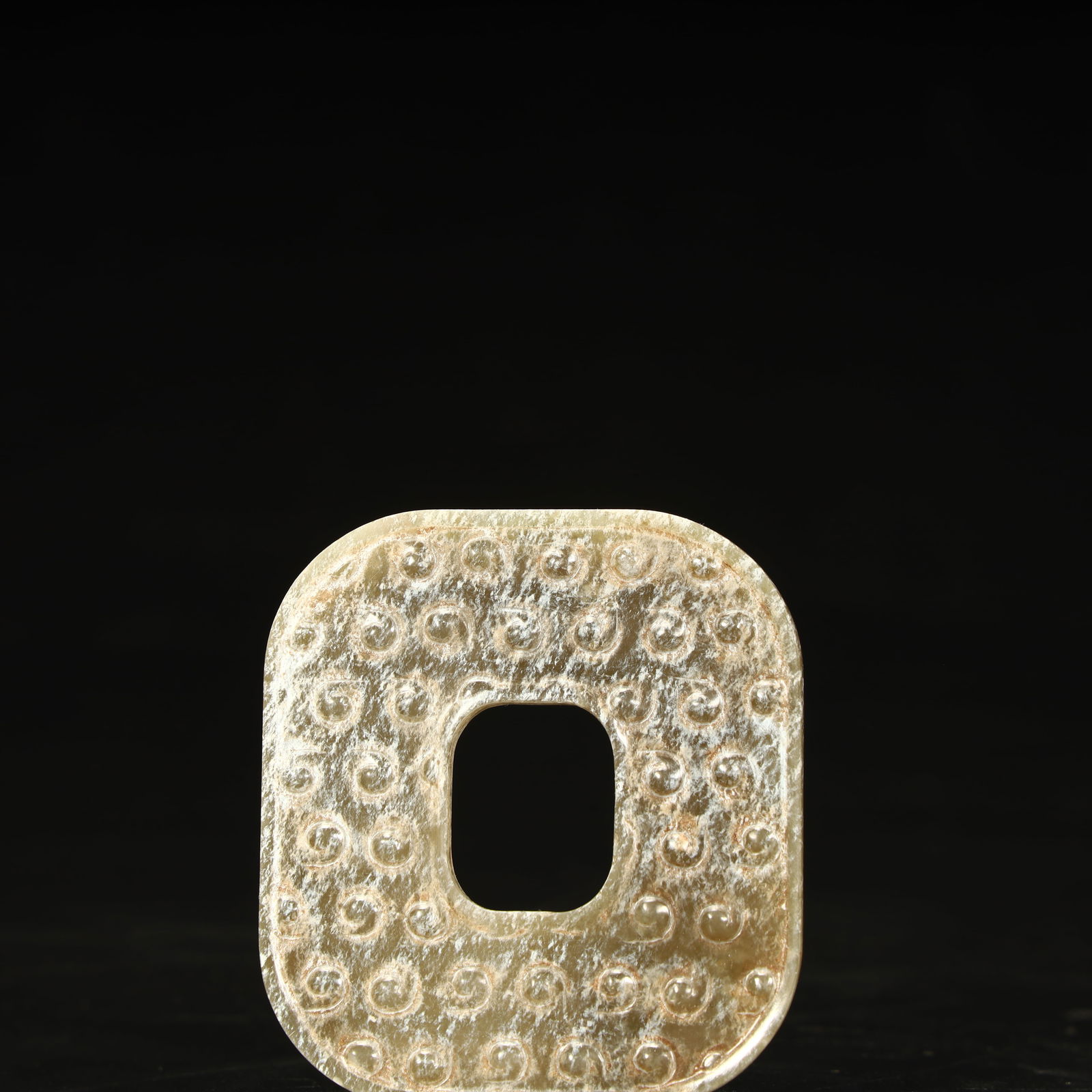 A grain pattern jade square - 7