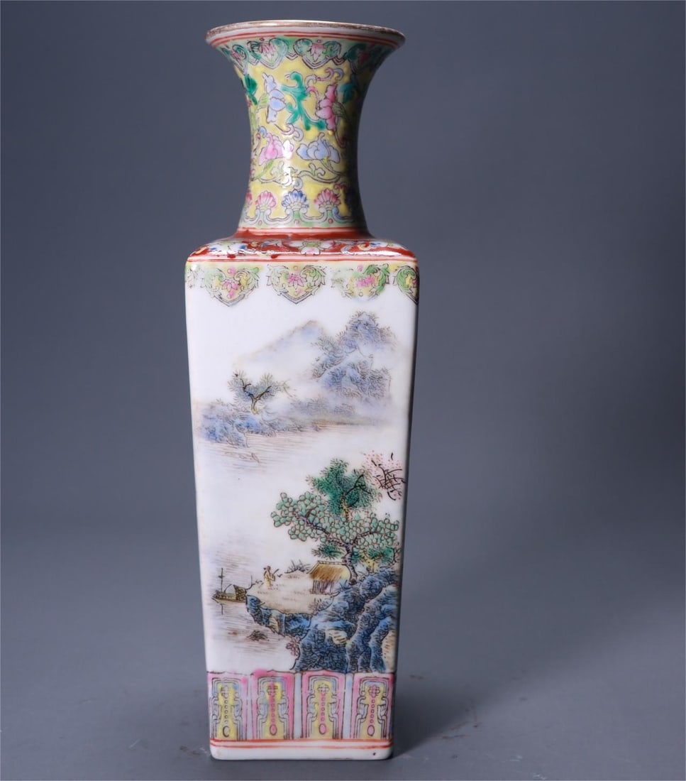 A beautiful pastel landscape character story square bottle: Exquisite pastel landscape character story square bottle Size:H:25.8cm L:8cm W:8cm (The Dimensions Of All Batches Are Manually Measured.If You Need More Detailed Information, Please Contact Our Custom