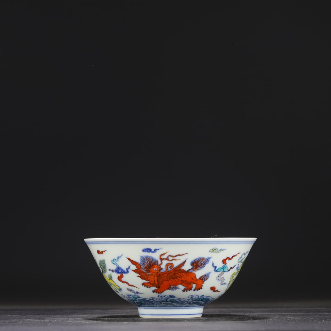 A Doucai sea monster pattern palace bowl made in the Ming Dynasty Chenghua year (1 of 9)