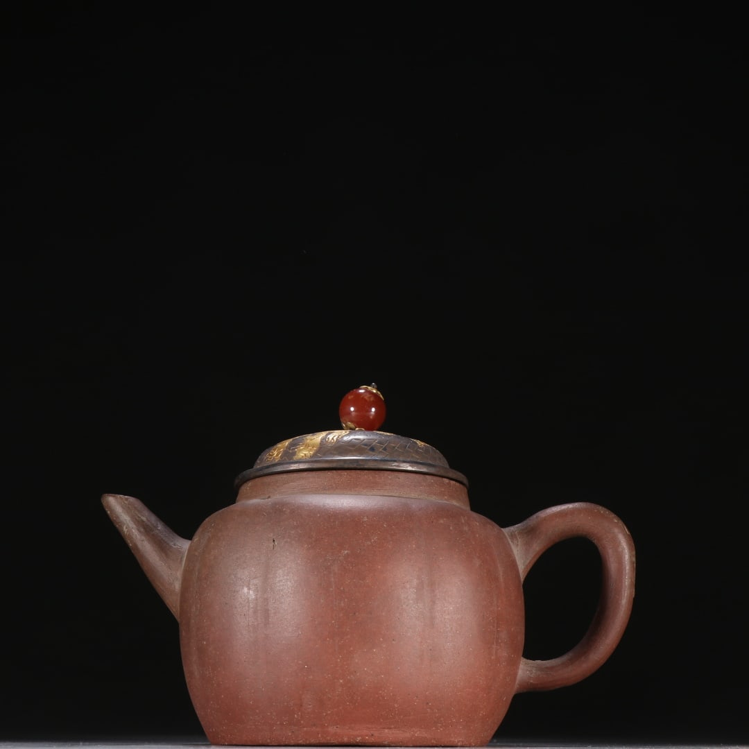 A beautiful old purple clay teapot (1 of 9)