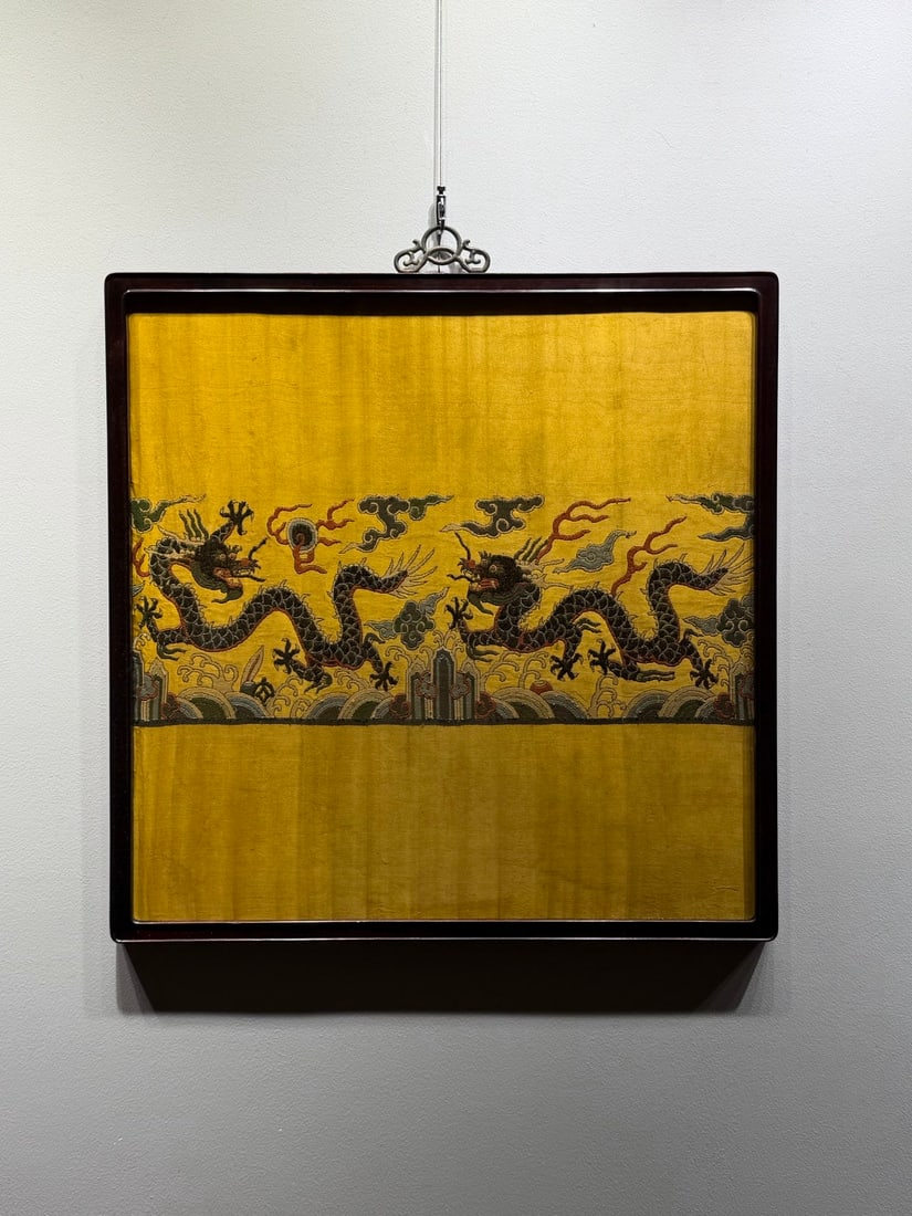 A dragon pattern brocade of the Qing Dynasty (1 of 5)