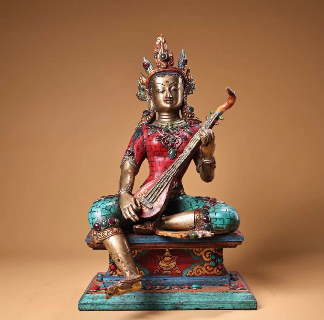 A beautiful statue of Miaoyin Tianmu Buddha: Exquisite Buddha statue of Miaoyin Tianmu Size:W:4000g H:34cm W:20.5cm (The Dimensions Of All Batches Are Manually Measured.If You Need More Detailed Information, Please Contact Our Customer Service B