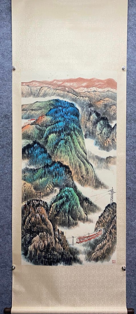 A landscape painting by He Haixia (1 of 9)