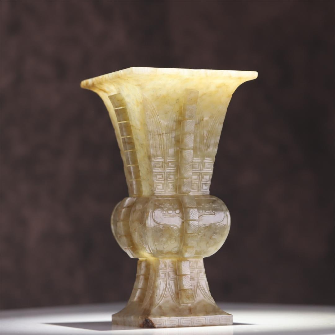 A Hetian jade flower cup from the Ming Dynasty (1 of 8)