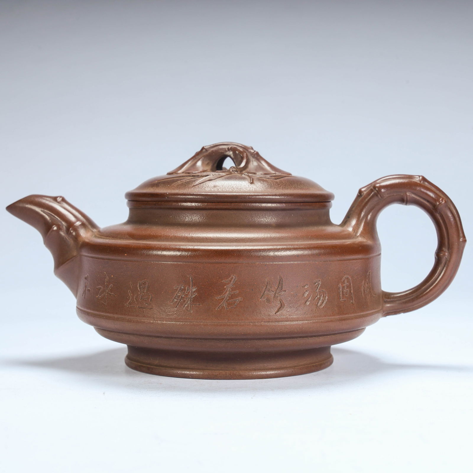 A purple sand bamboo poetry pot of the Qing Dynasty (1 of 12)