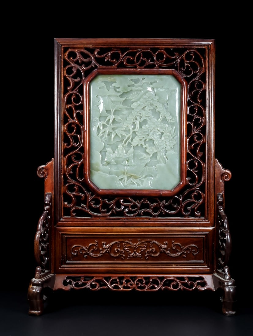 A beautiful Hetian mountain material insert (1 of 10)