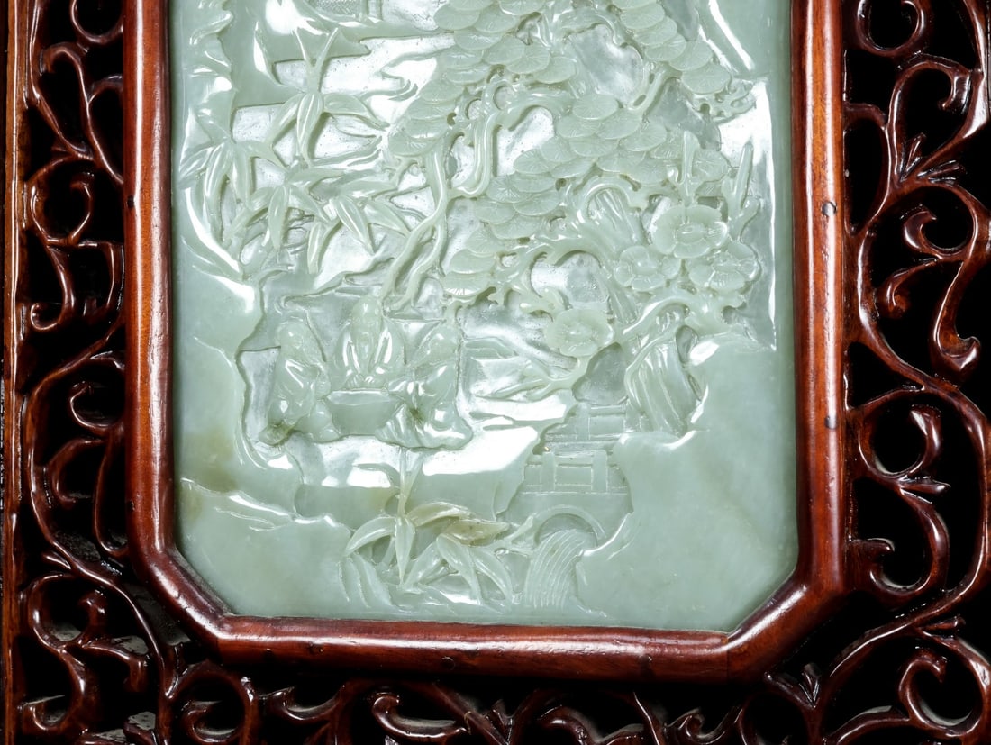 A beautiful Hetian mountain material insert - 6