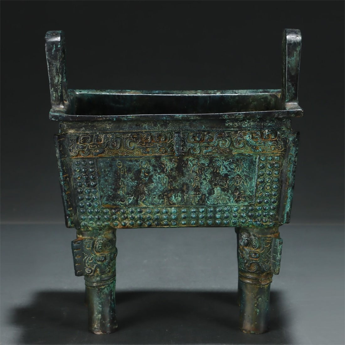 A beautiful bronze Xiao Lang Shining silk calligraphy and painting: Exquisite bronze Xiao Lang Shining silk calligraphy and painting Flower core Size:63x30cm Size:H:25.5cm Belly diameter:21.5cm (The Dimensions Of All Batches Are Manually Measured.If You Need More Deta