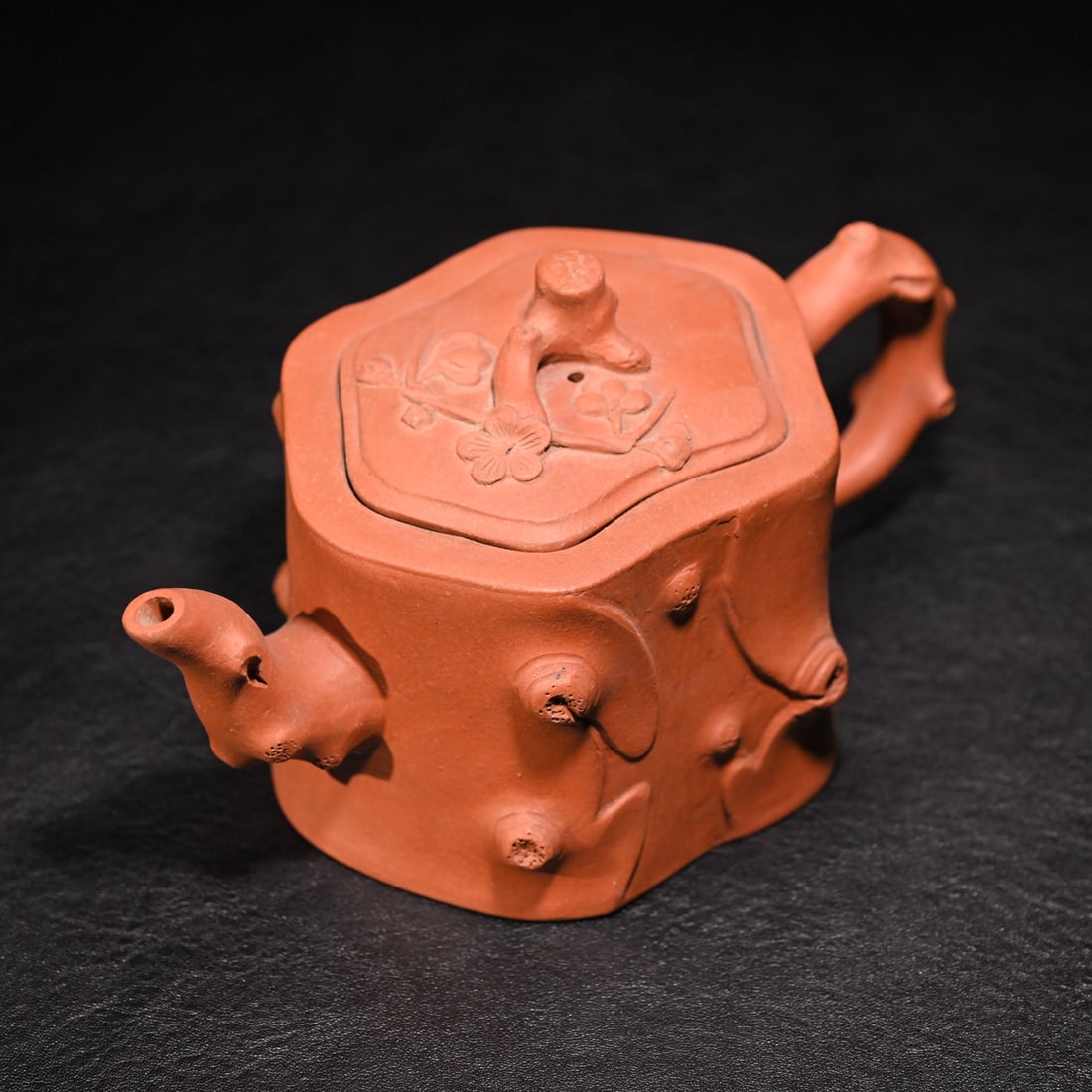 A beautiful purple sand plum blossom stump pot (1 of 9)