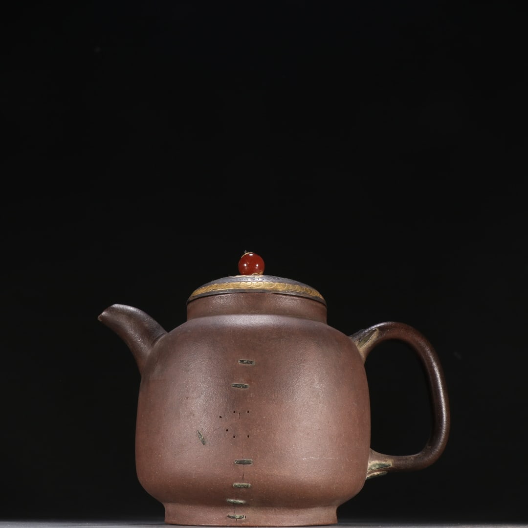 A beautiful old purple clay teapot (1 of 9)