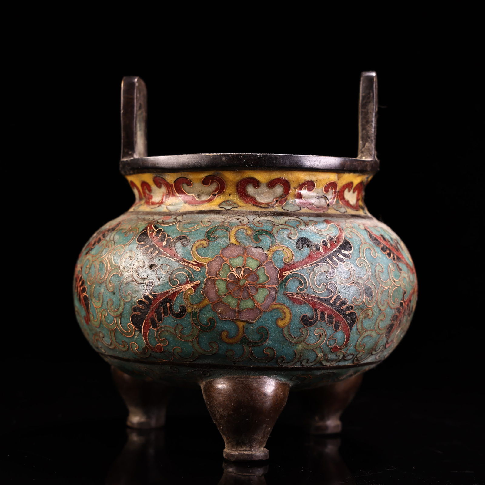 A fine pure copper full copper cloisonn é incense burner (1 of 9)