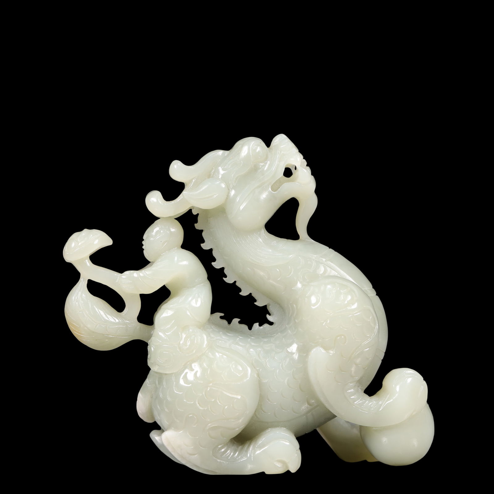 A Exquisite White Jade Kylin Ornament (1 of 8)