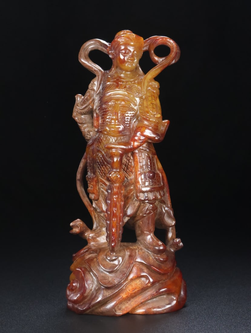 An Exquisite White Jade Figure Ornament (1 of 9)