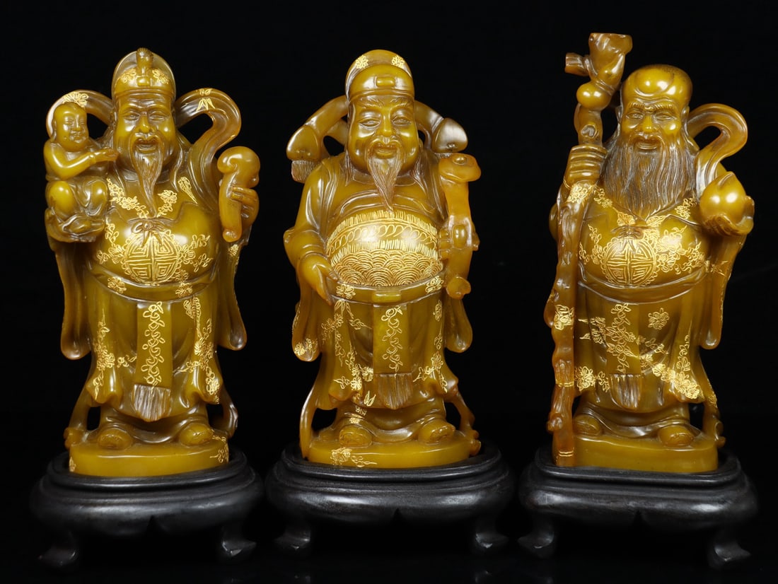 A Set of Fine Shoushan Stone Figure Ornament (1 of 9)
