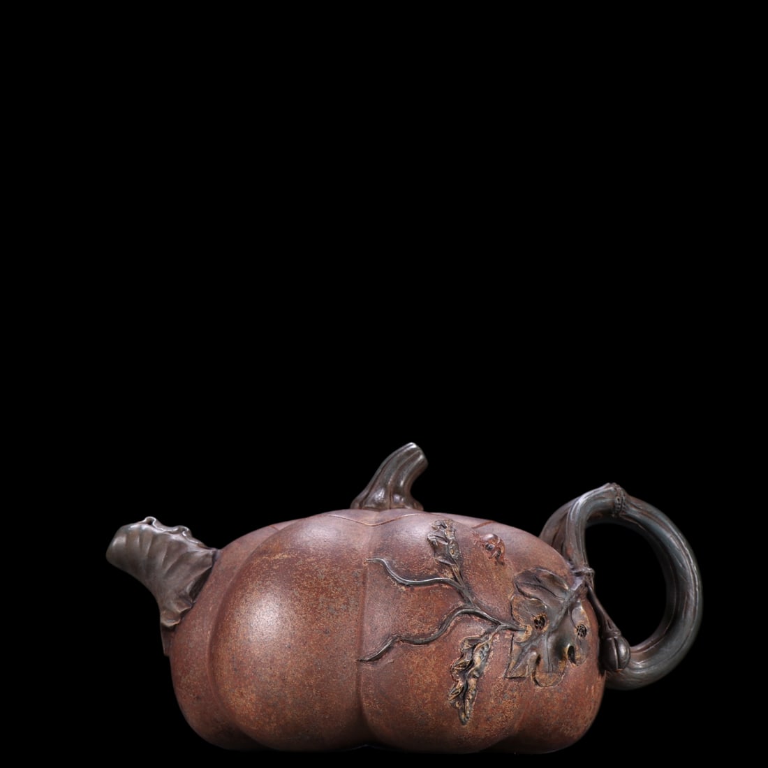 An Exquisite Purple Sands Flower Pattern Pumpkin-Shaped Teapot: An Exquisite Purple Sands Flower Pattern Pumpkin-Shaped Teapot Wang yin xian Size:9.8cmx18.2cm (The Dimensions Of All Batches Are Manually Measured.If You Need More Detailed Information, Please Contac