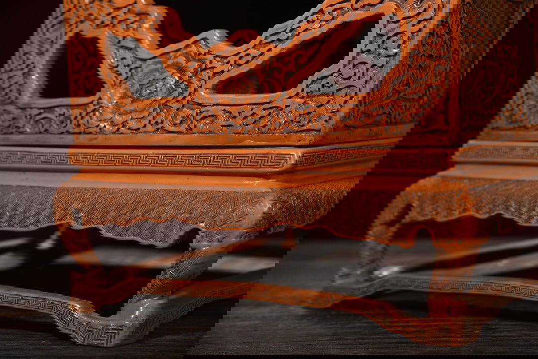 An Exquisite Carved Red Lacquer Flower Pattern Phoenix Pattern Box - 3