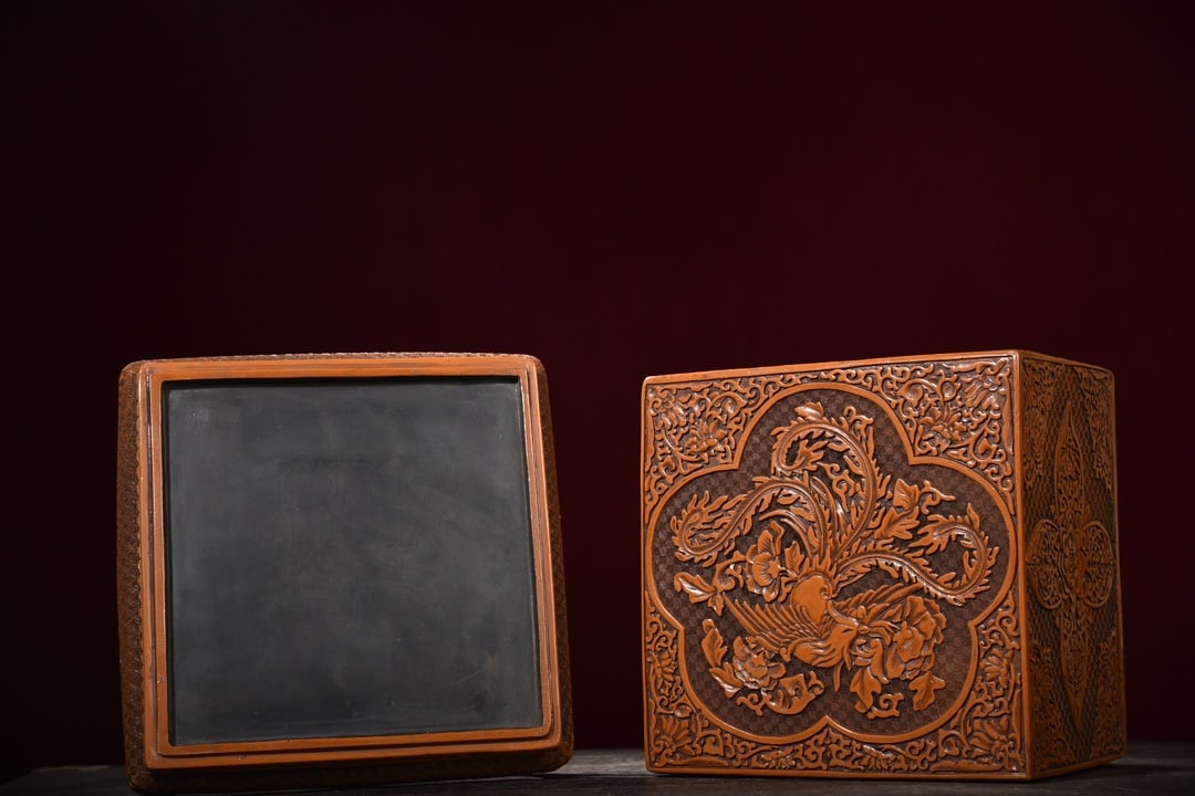 An Exquisite Carved Red Lacquer Flower Pattern Phoenix Pattern Box - 8