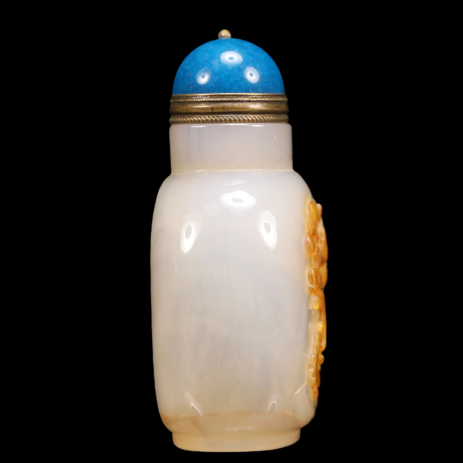 An Exquisite Agate Monkey Pattern Snuff Bottle - 4