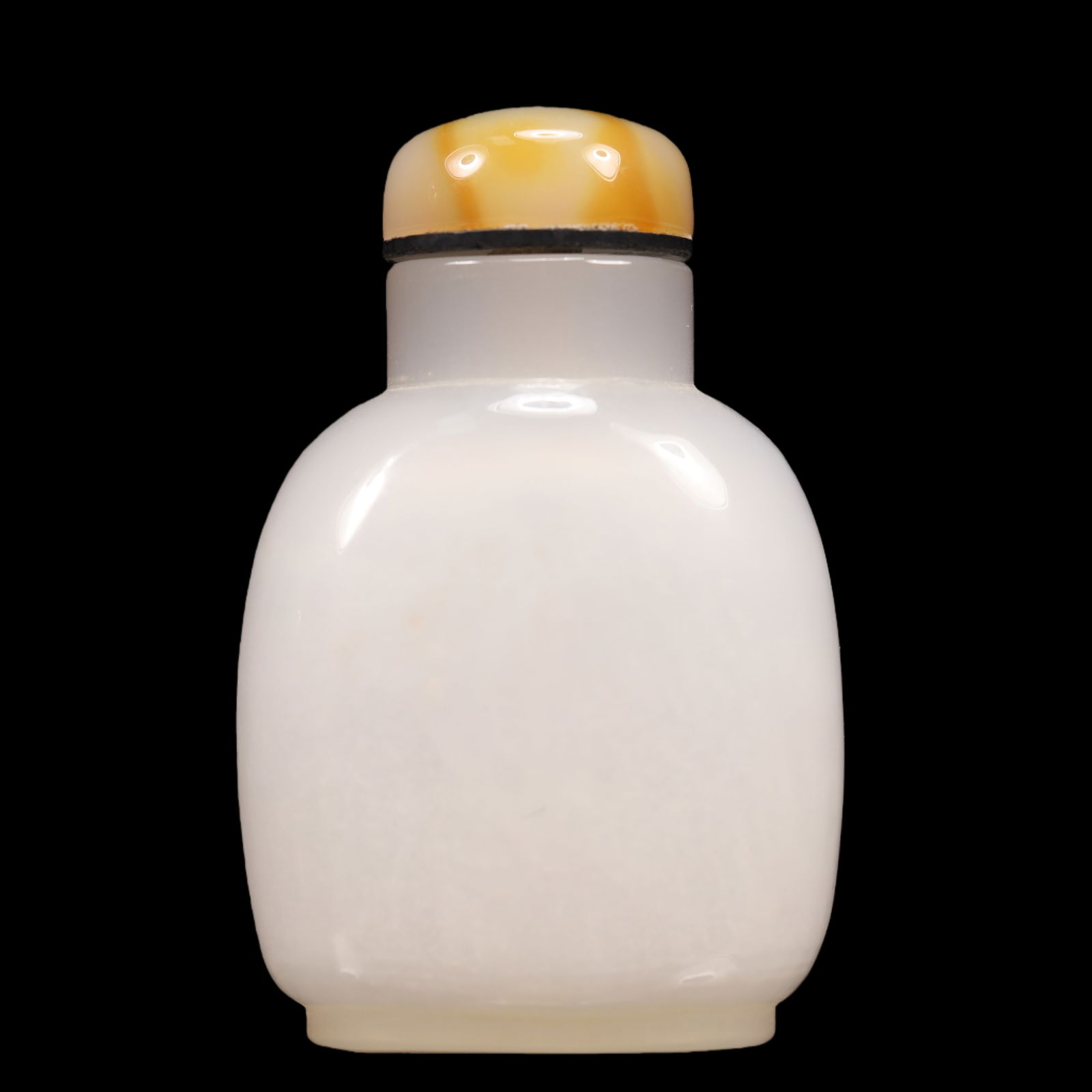 An Exquisite Agate Crane Pattern Snuff Bottle - 5