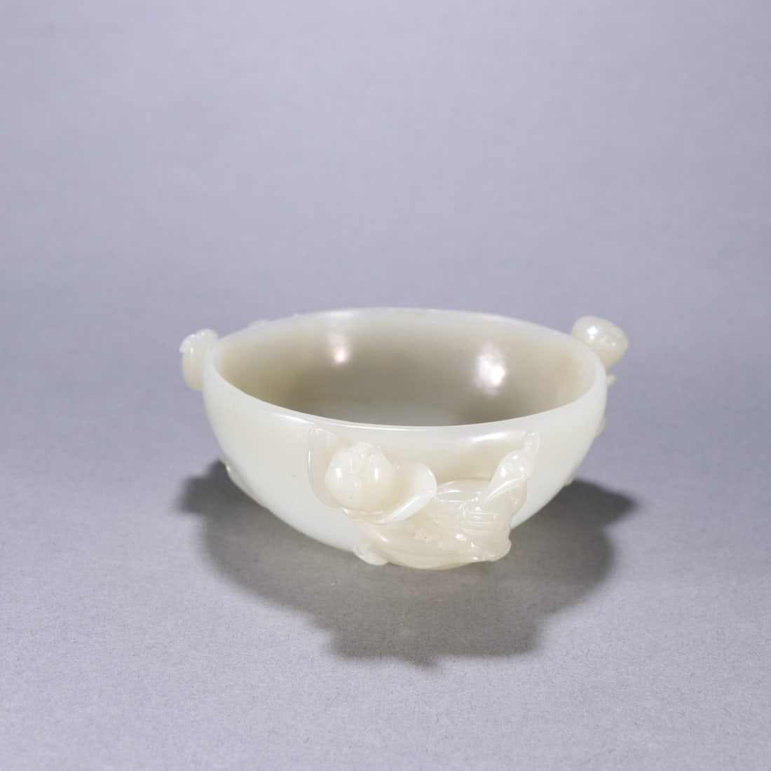 An Exquisite White Jade Flower and Bird Pattern Cup (1 of 9)
