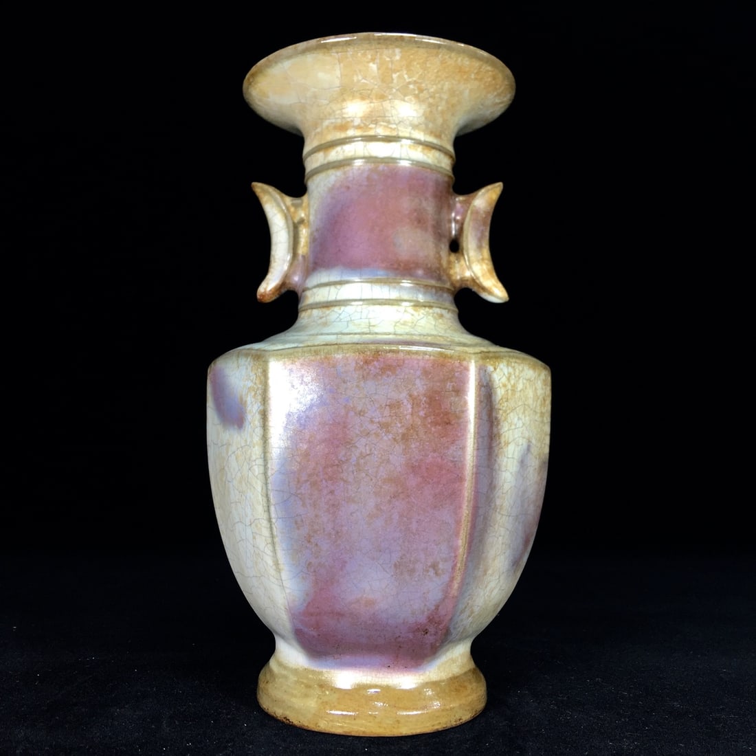 An Exquisite Jun yao Double-Ears Vase: An Exquisite Jun yao Double-Ears Vase Song Dynasty, China Size:13.5cmx22cm (The Dimensions Of All Batches Are Manually Measured.If You Need More Detailed Information, Please Contact Our Customer Servi