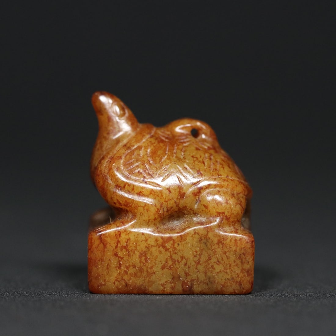 An Exquisite White Jade Turtle Seal (1 of 9)