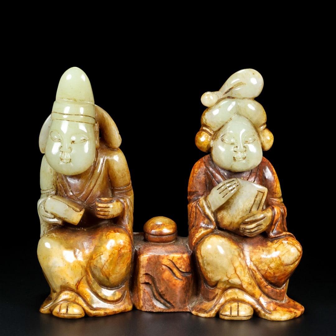 An Exquisite White Jade Figure Ornament (1 of 8)