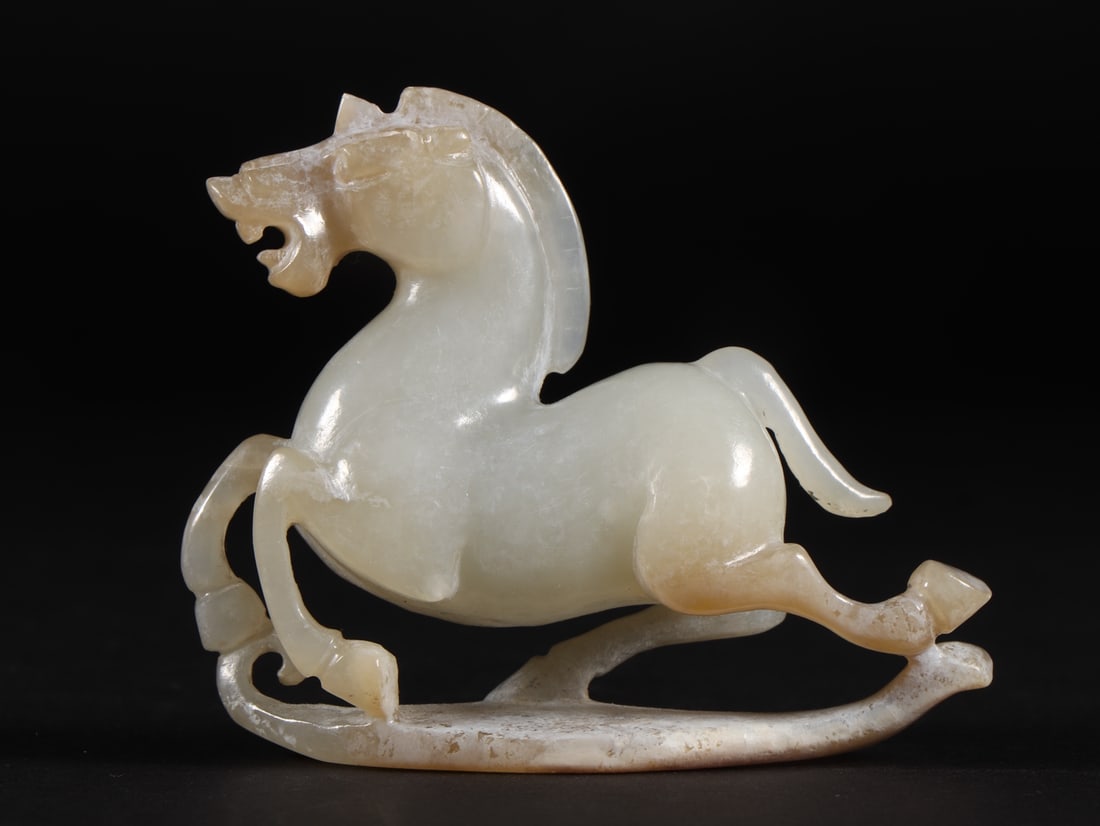 An Exquisite White Jade Horse Ornament (1 of 9)