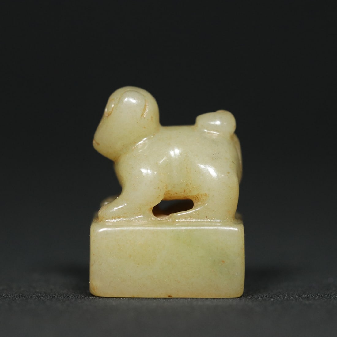 An Exquisite White Jade Monkey Seal (1 of 9)