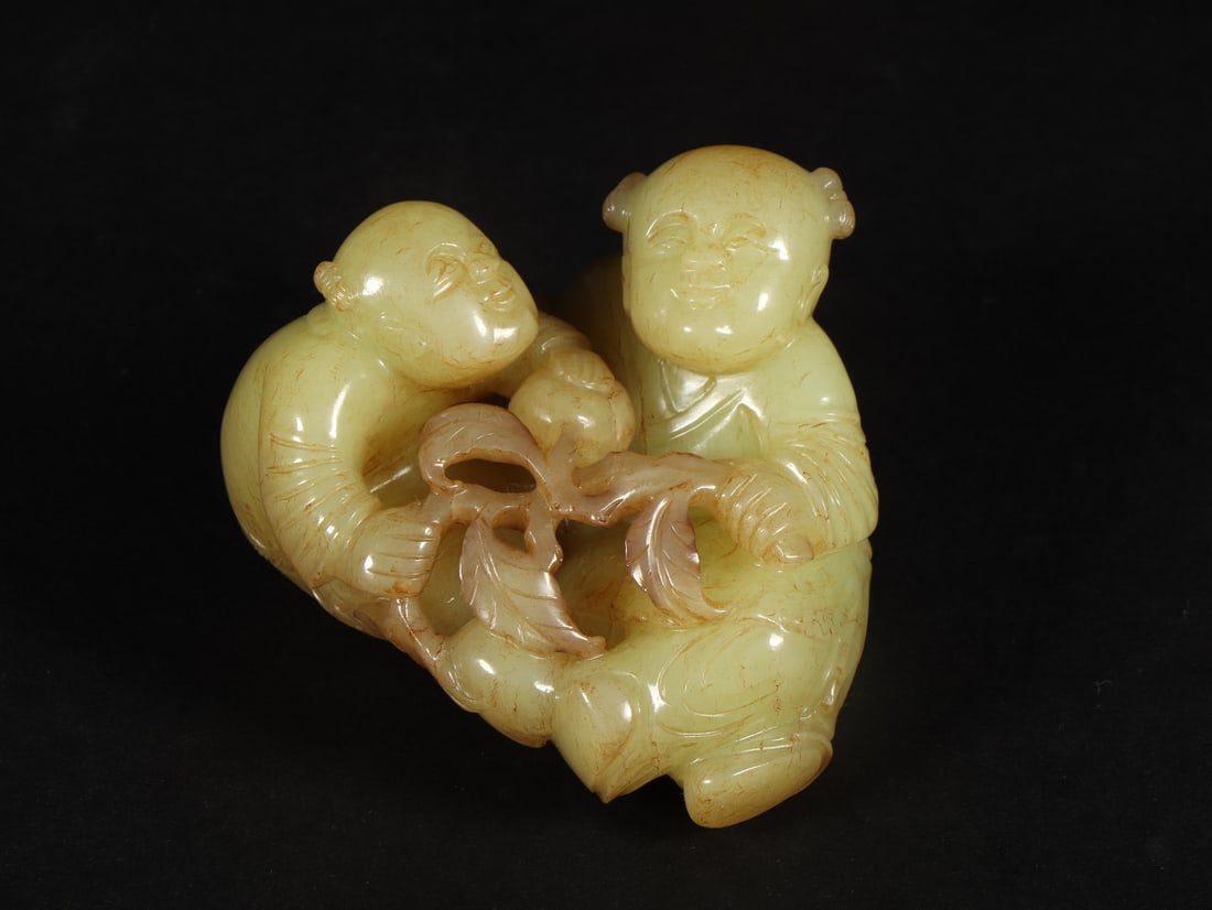 An Exquisite Yellow Jade Figure Ornament (1 of 9)