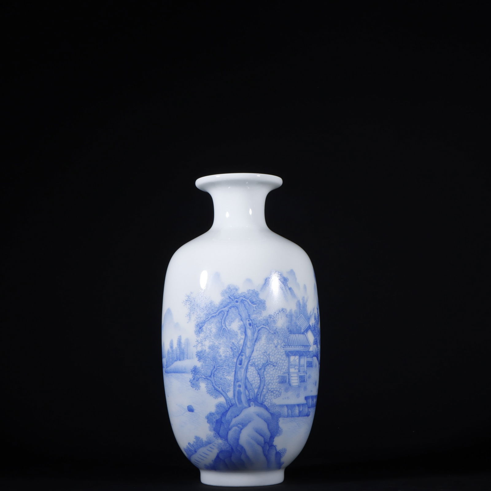 An Exquisite Enamel Landscape Pattern with poem Vase: An Exquisite Enamel Landscape Pattern with poem Vase Qing Dynasty, China Yongzheng Four-character Mark Size:20cmx10.5cm (The Dimensions Of All Batches Are Manually Measured.If You Need More