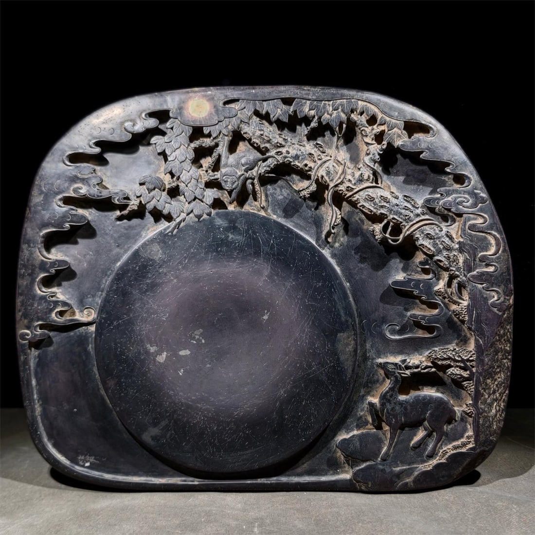 A royal grant: The inkstone of the imperial grant Size:L:35.5cmW:28.7cmT:4.7cm (The Dimensions Of All Batches Are Manually Measured.If You Need More Detailed Information, Please Contact Our Customer Service Before B