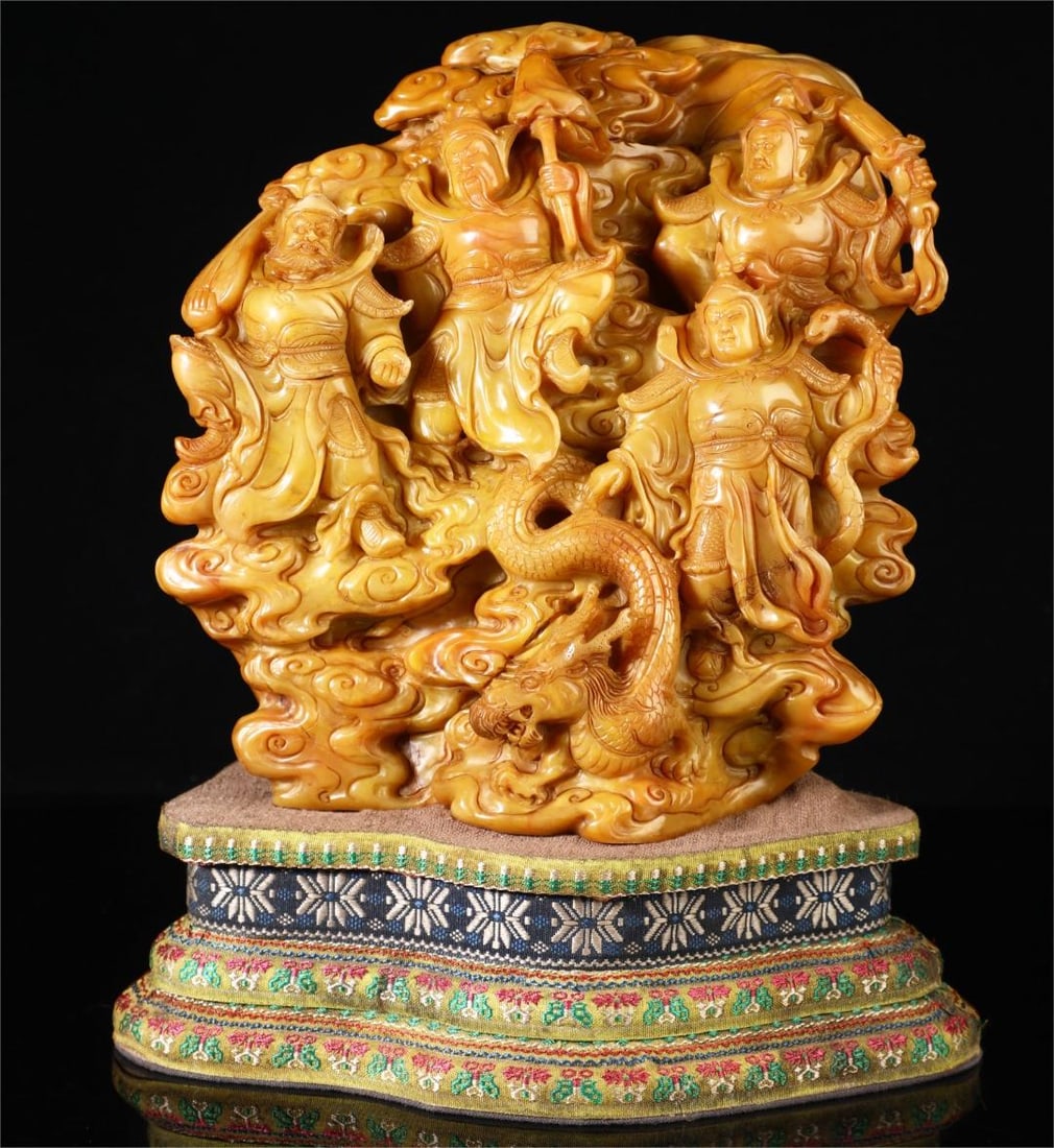 A beautiful Shoushan stone figure ornament (1 of 10)