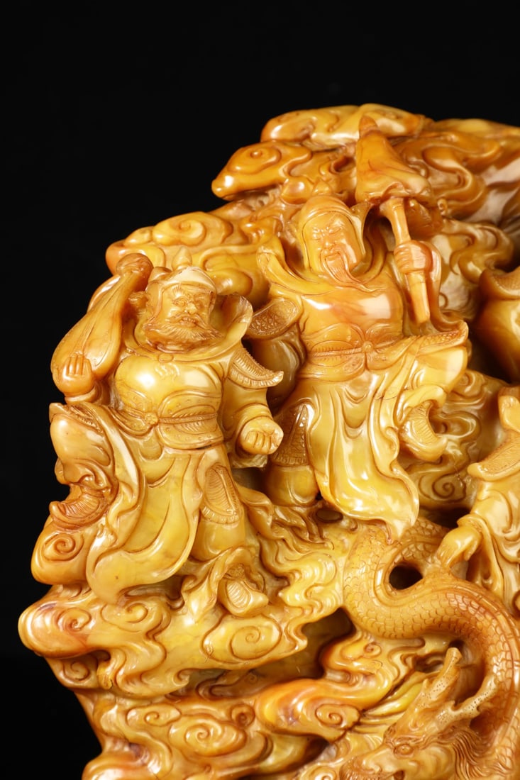 A beautiful Shoushan stone figure ornament - 6