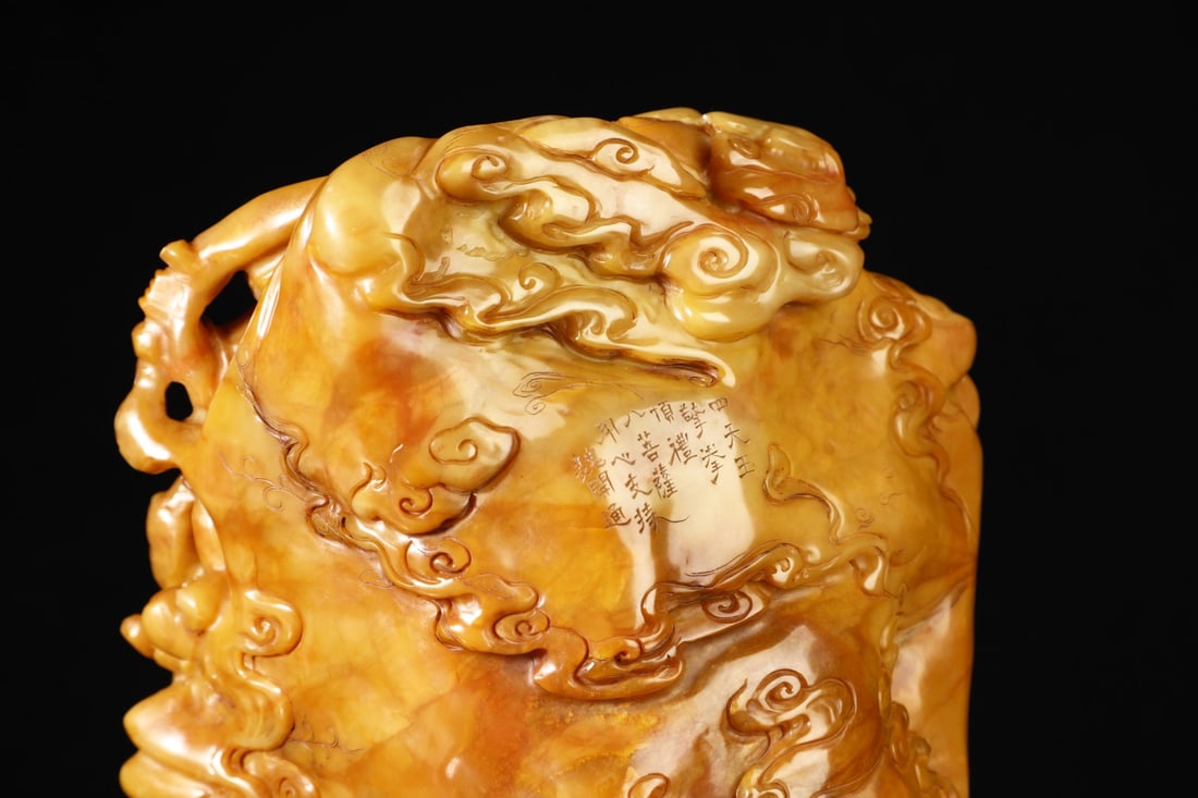 A beautiful Shoushan stone figure ornament - 9