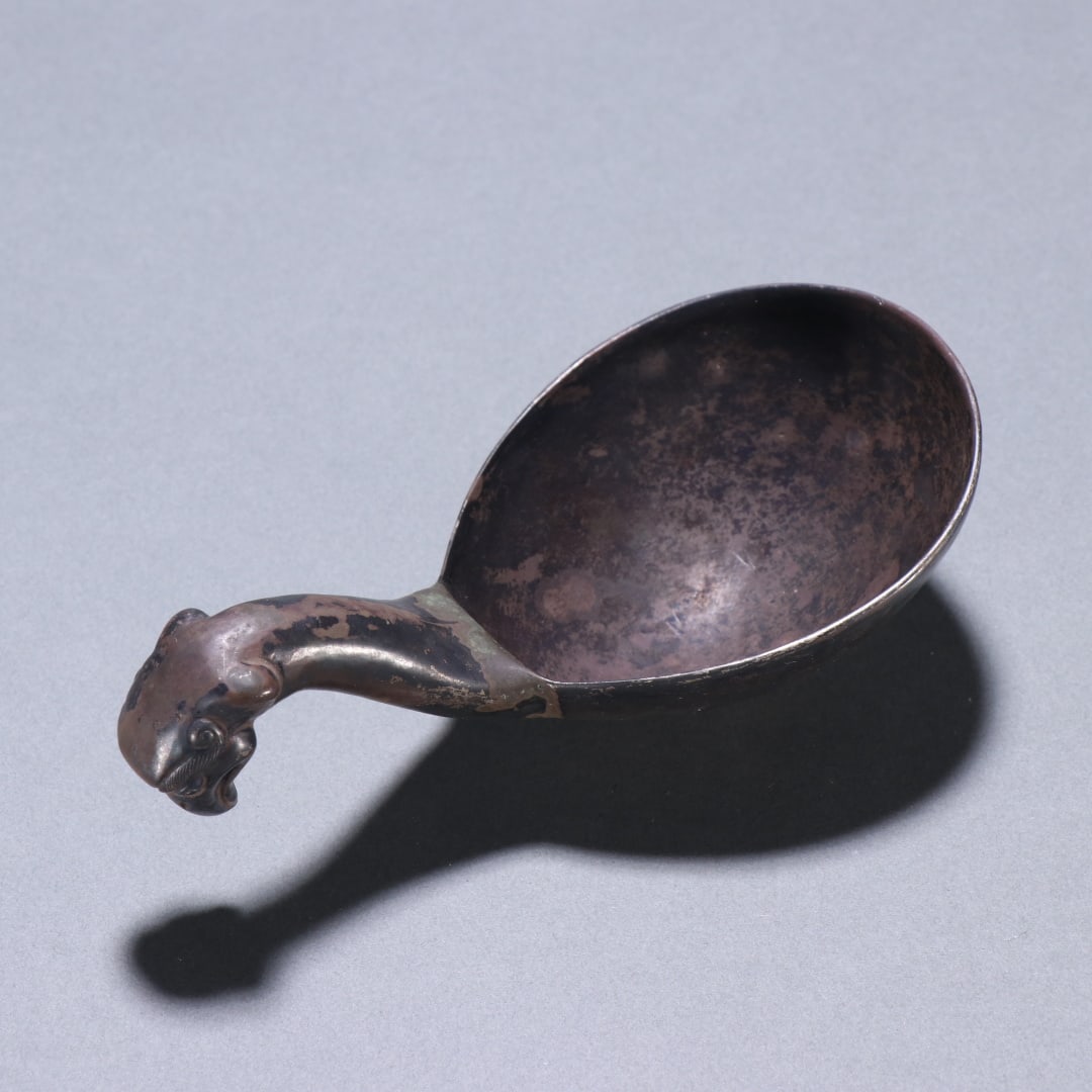 A fine silver phoenix spoon - 3
