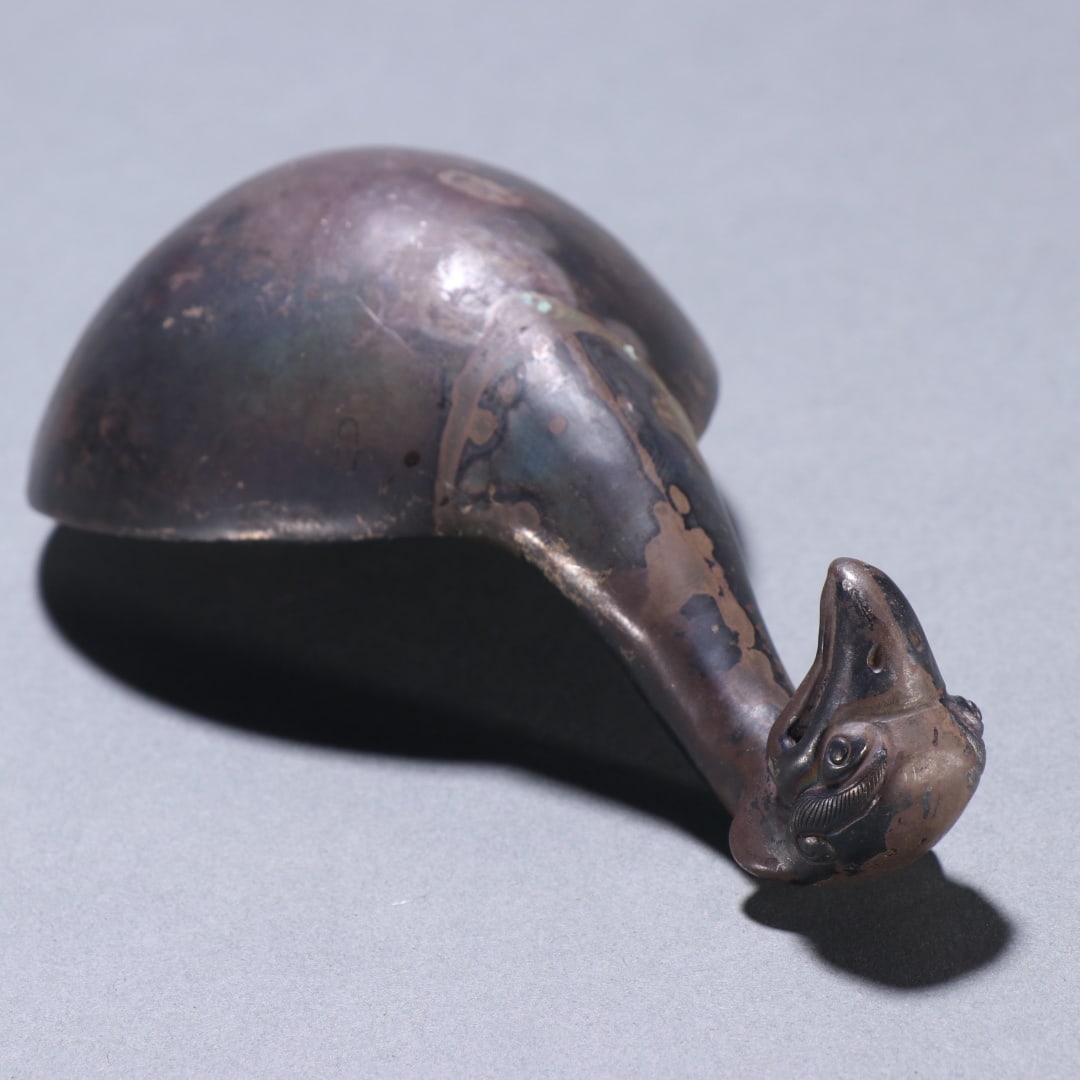 A fine silver phoenix spoon - 9